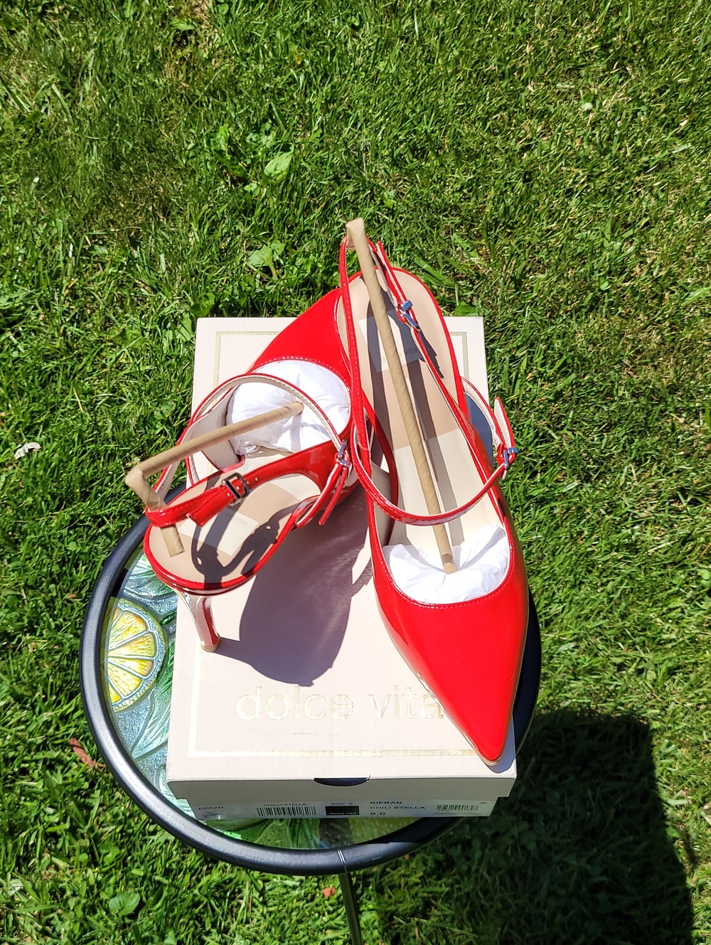 Dolce Vita Bright Red Pointed Slingback Heels
